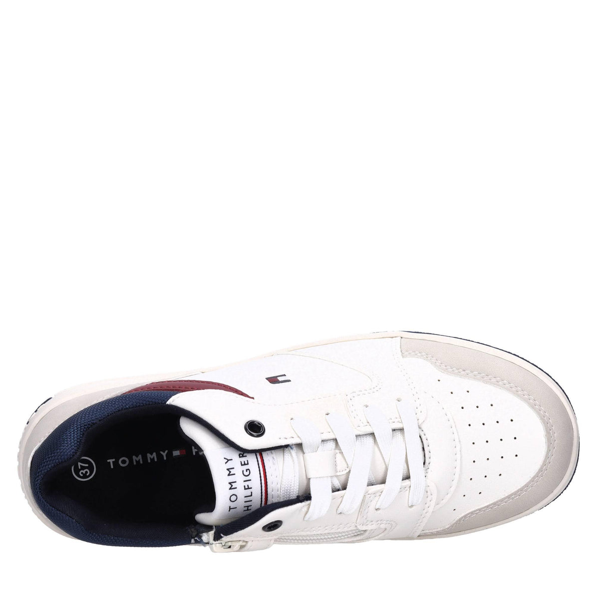 Sneakers in ecopelle e tessuto 
