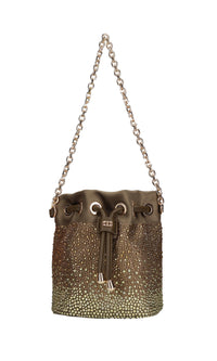 Borsa Night Edition in raso e strass 