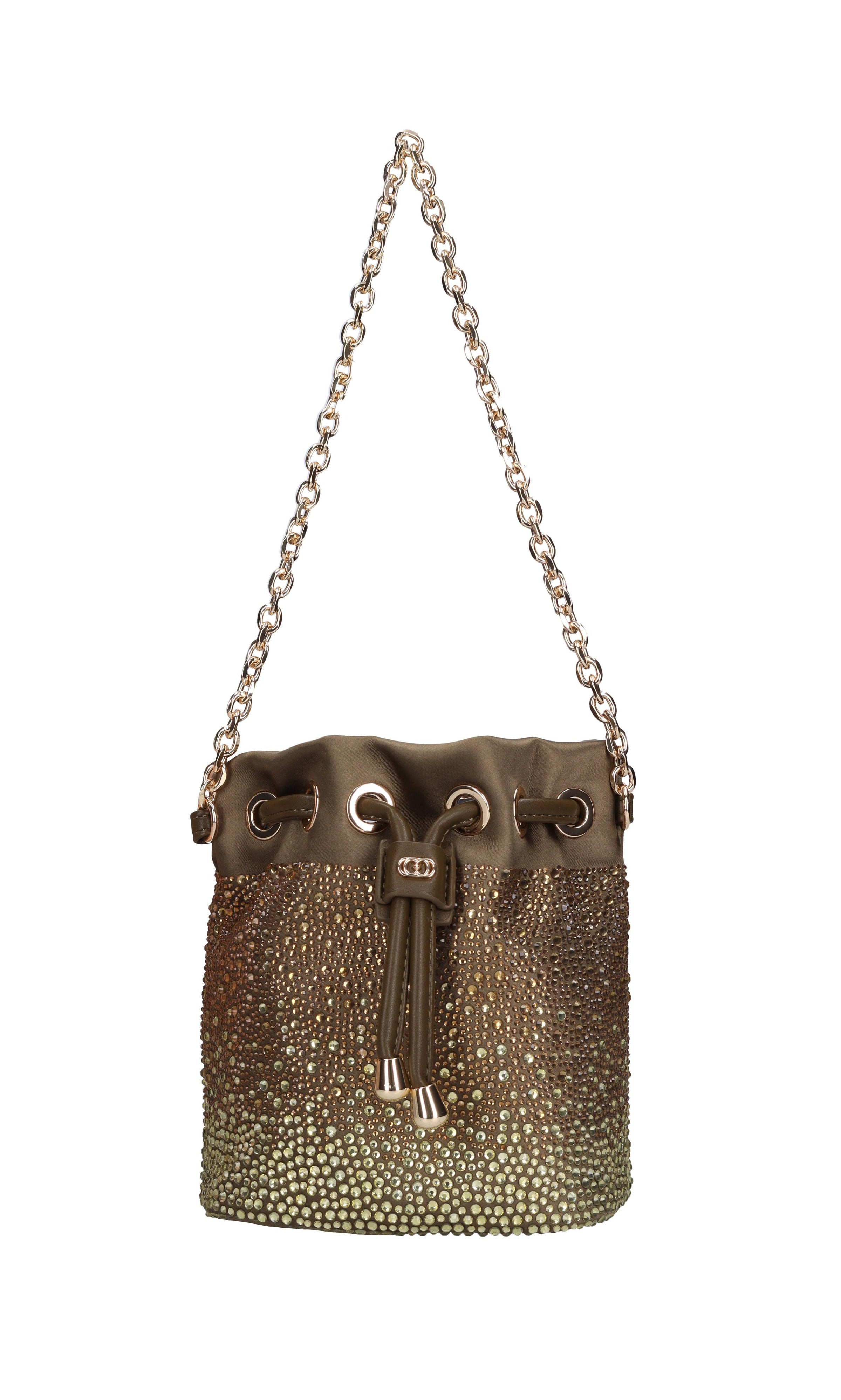 Borsa Night Edition in raso e strass 