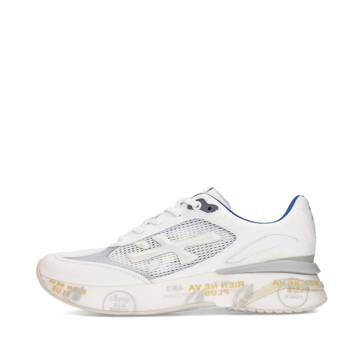 Sneakers in camoscio ecopelle e tessuto 