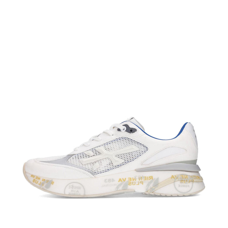 Sneakers in camoscio ecopelle e tessuto 