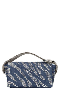 Borsa in tessuto e strass 