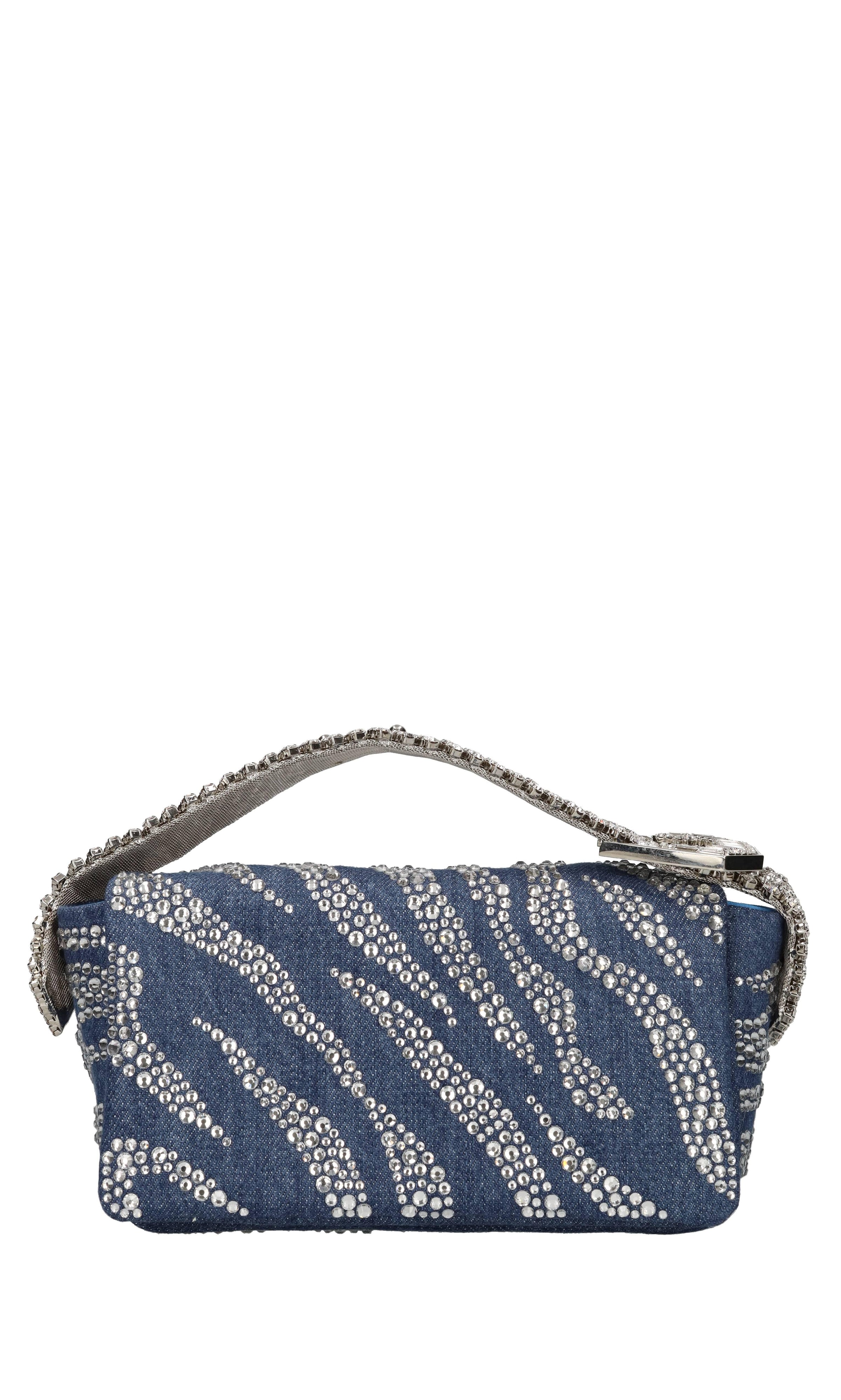 Borsa in tessuto e strass 