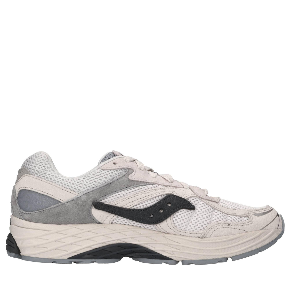Sneakers in pelle e tessuto 