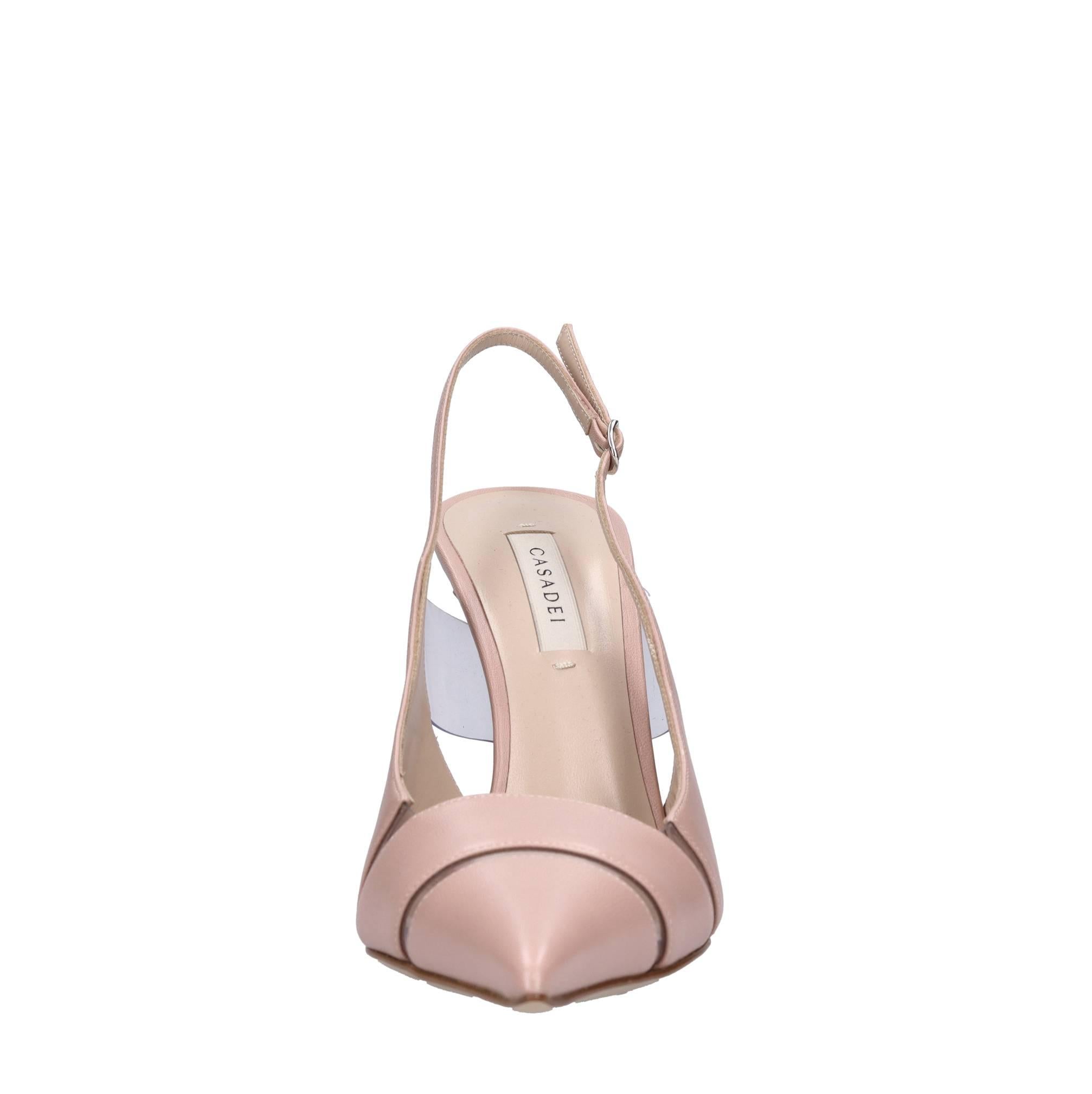 Décolleté Slingback Blade in pelle e plexy 
