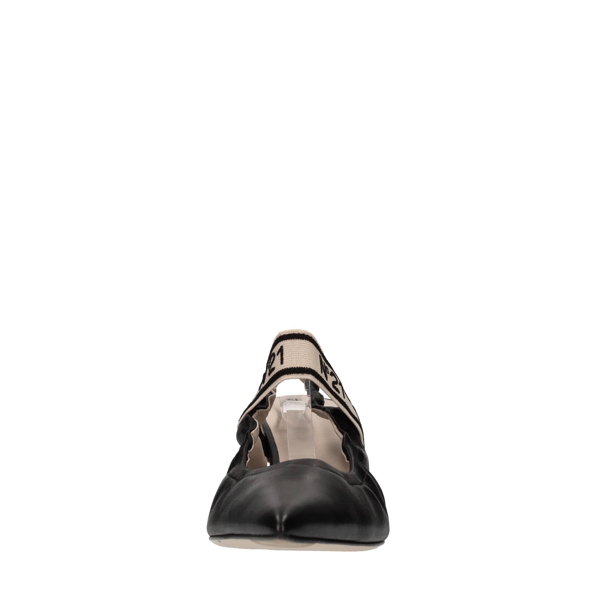 Décolleté slingback in pelle 