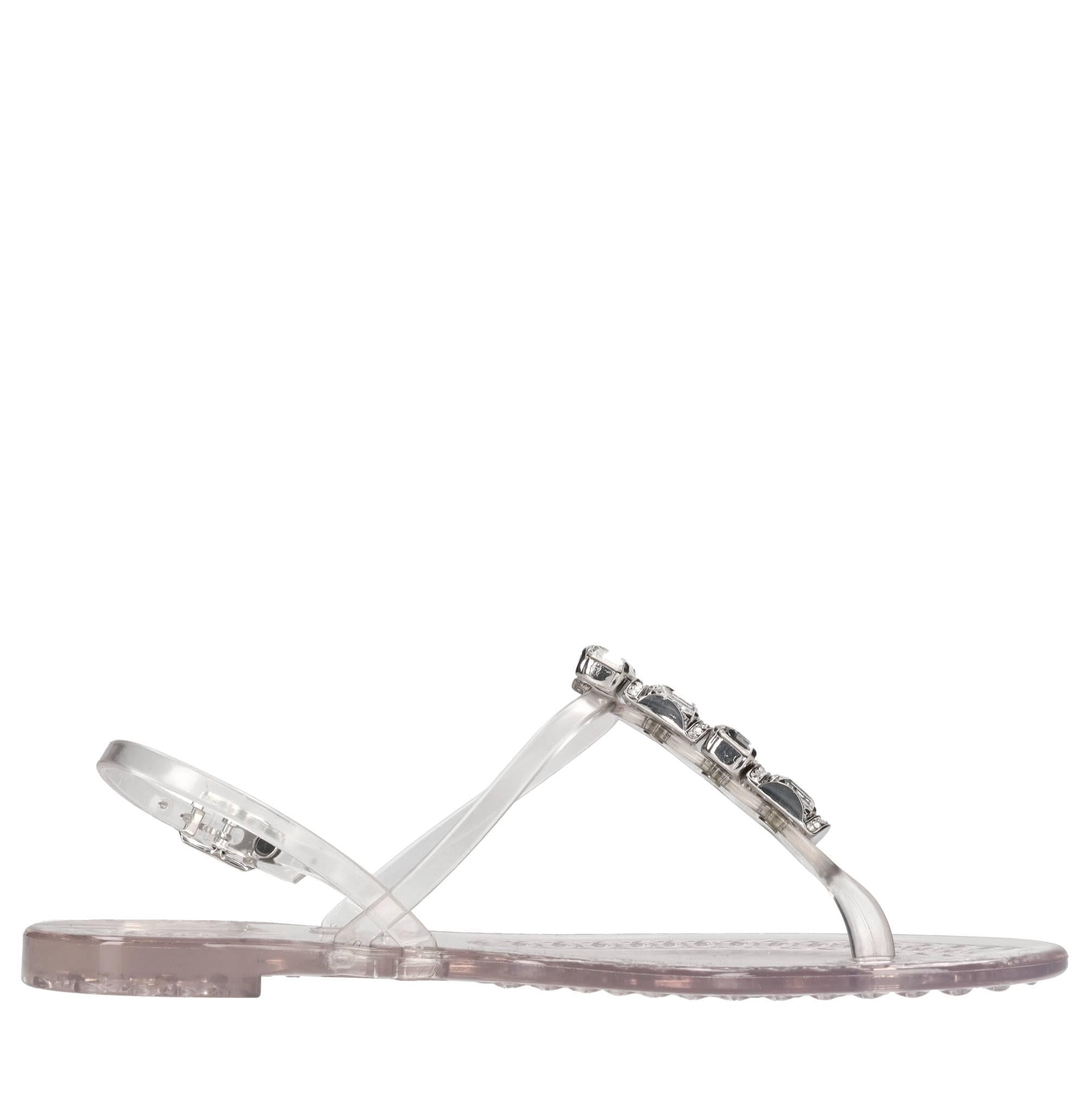 Sandali flat Jelly in PVC  e Swarovski 