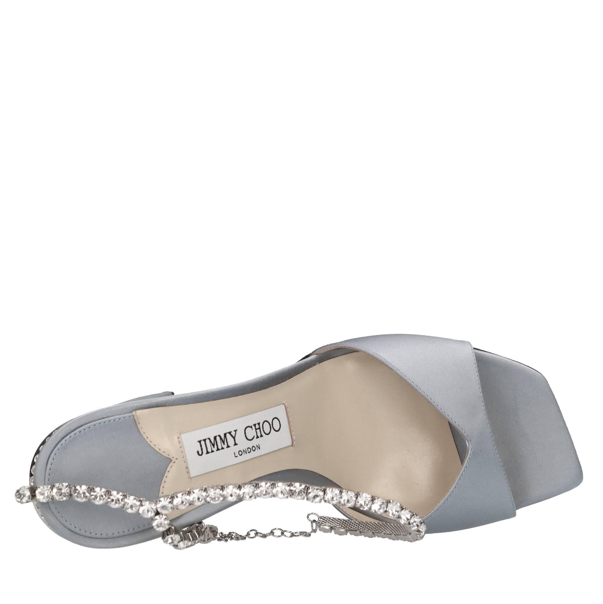 Sandali in raso e strass 