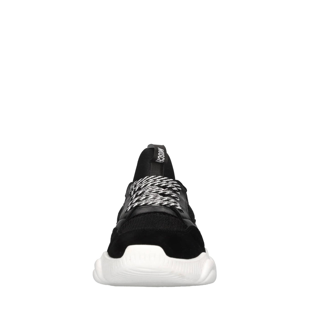 Sneakers in pelle e tessuto 