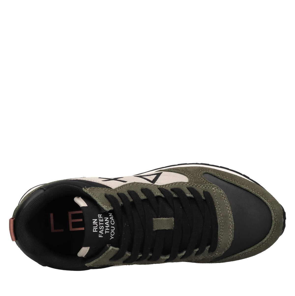 Sneakers in camoscio e tessuto 