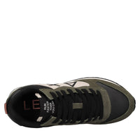 Sneakers in camoscio e tessuto 