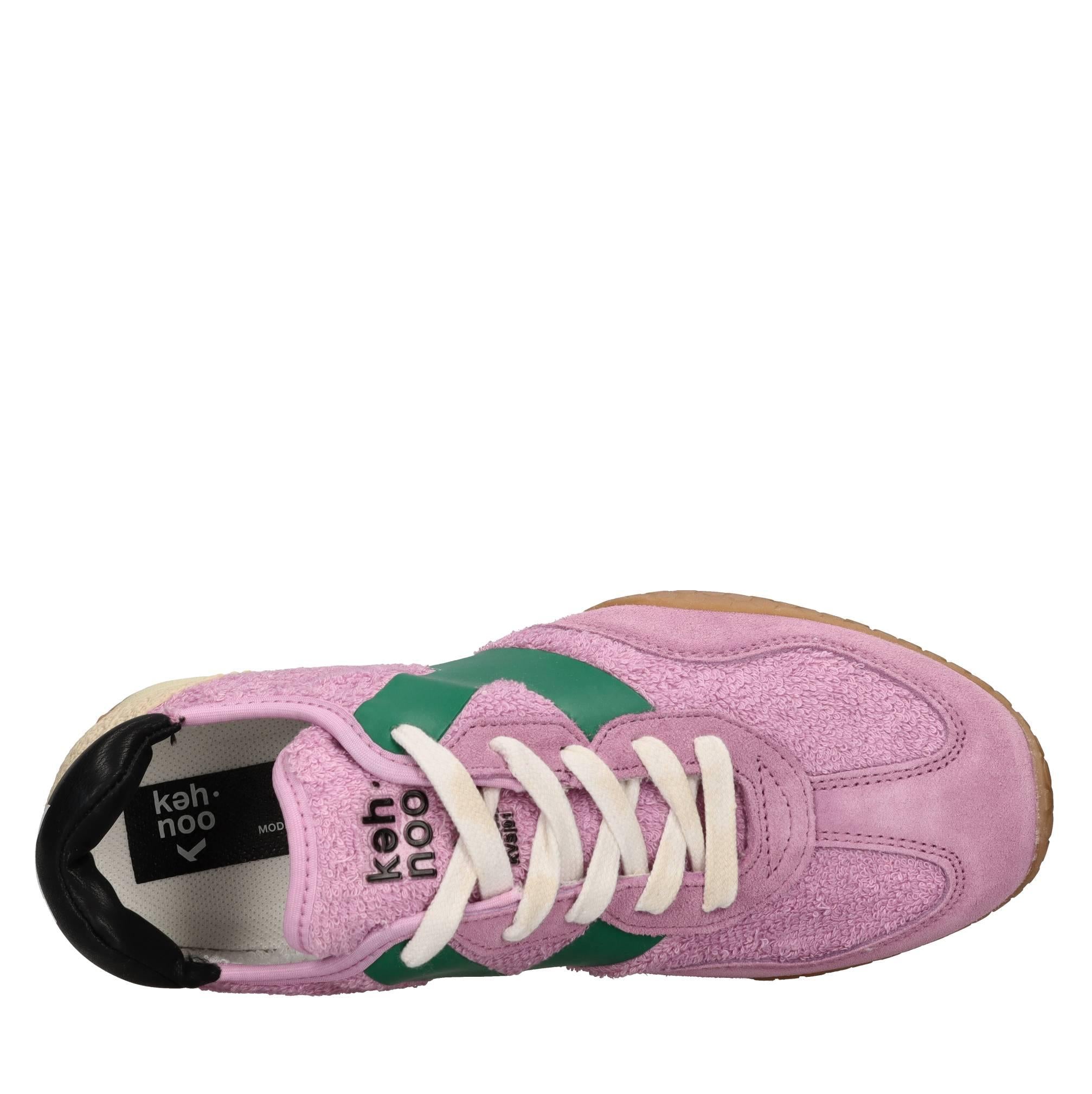 Sneakers in camoscio tessuto e gomma 