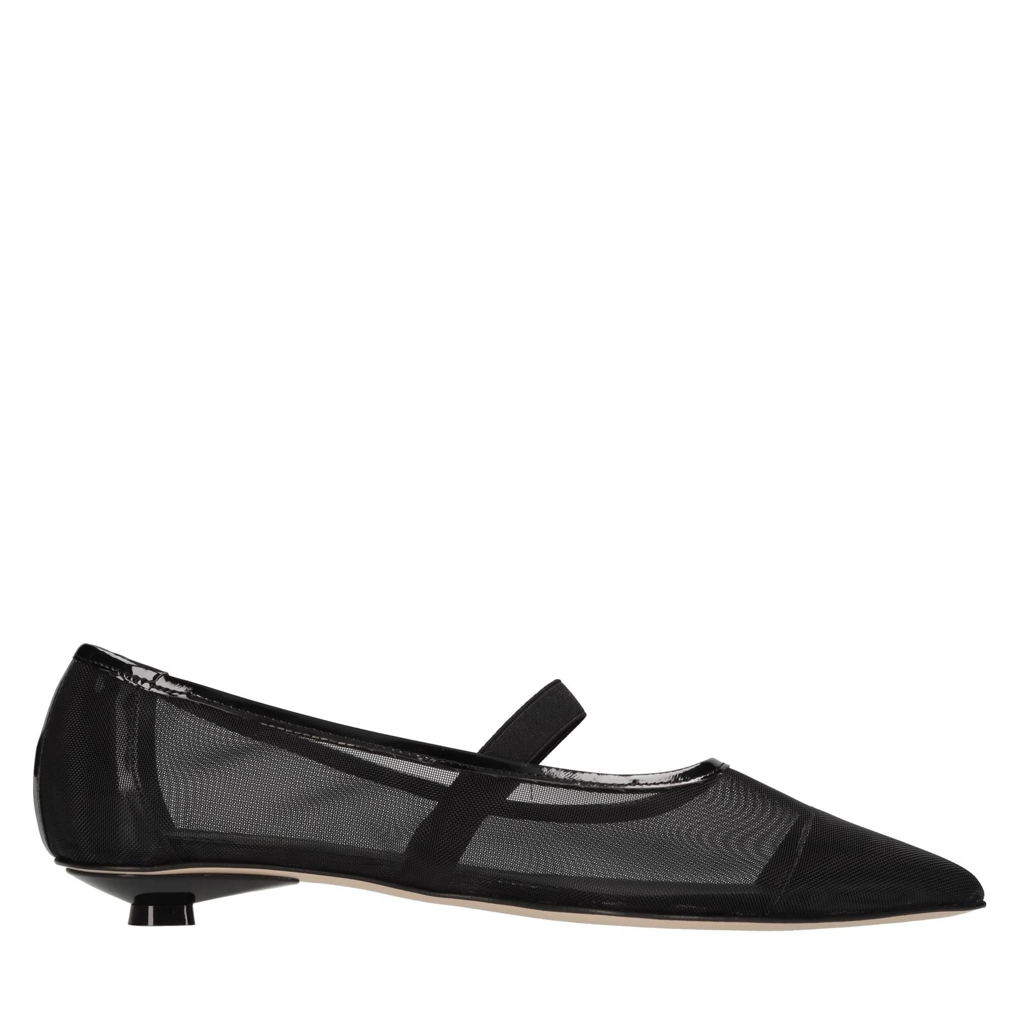 Ballerine in rete di tessuto 