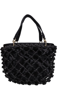 Borsa in ecopelle e strass modello Kobo Knots 