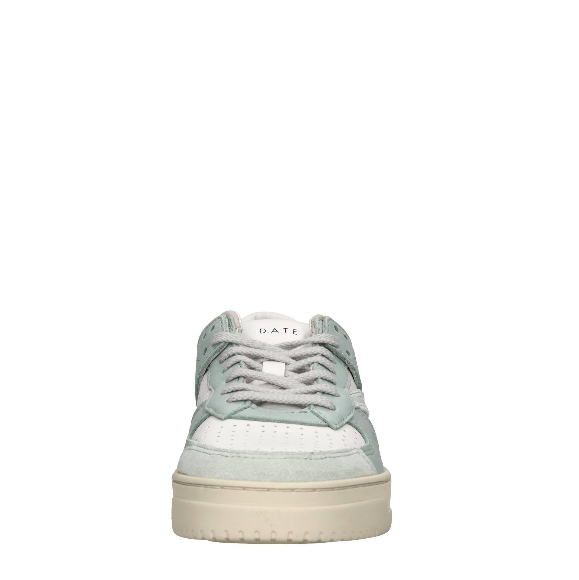 Sneakers in pelle e tessuto 