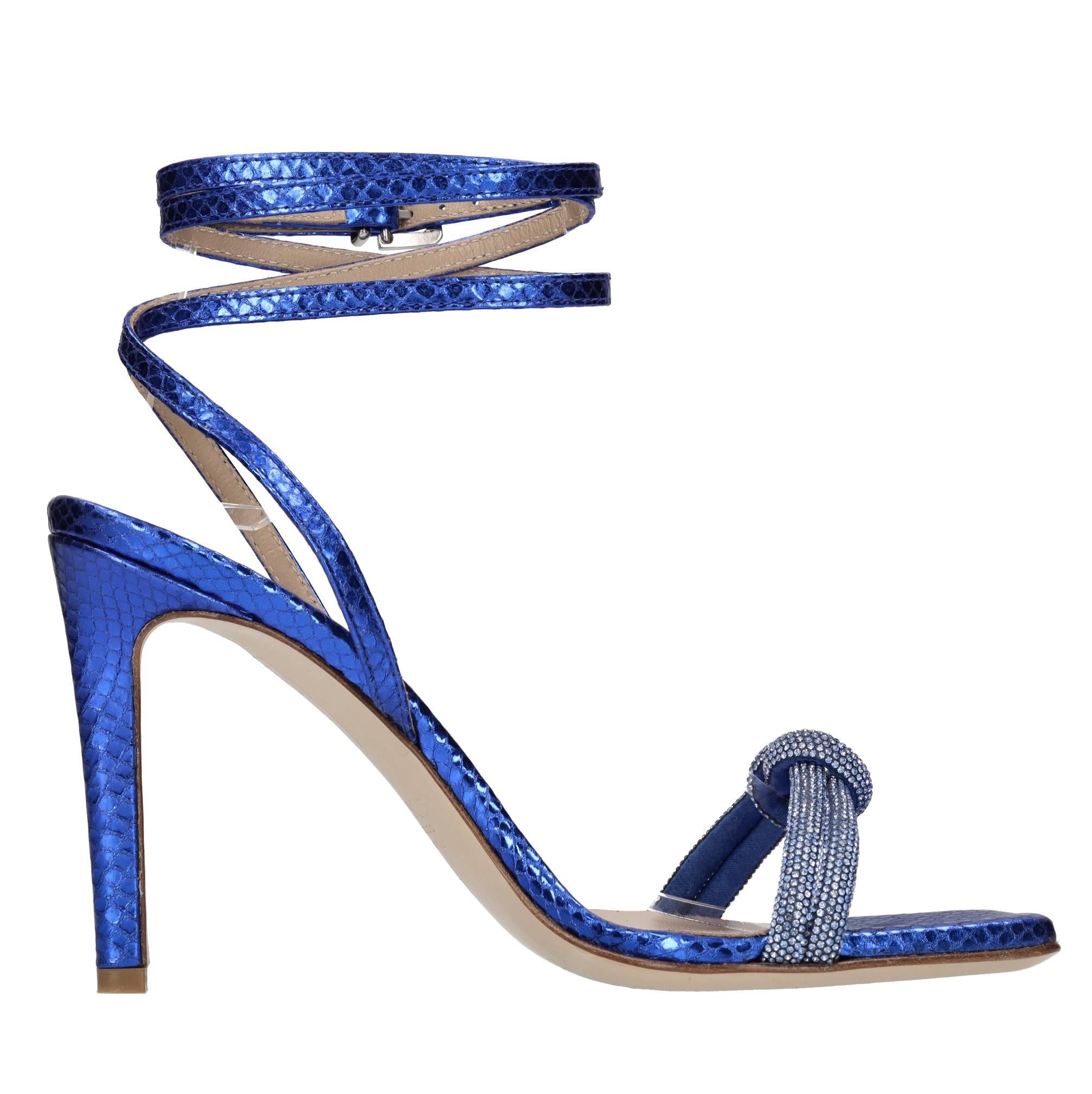Sandali in pelle e strass 