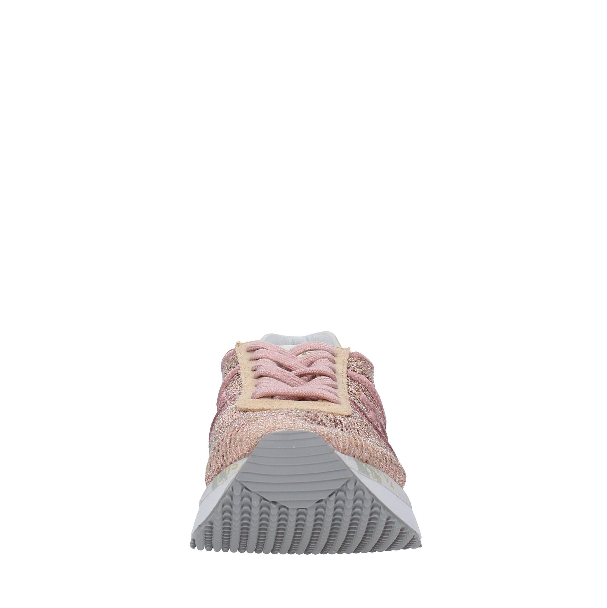 Sneakers in pelle e tessuto 