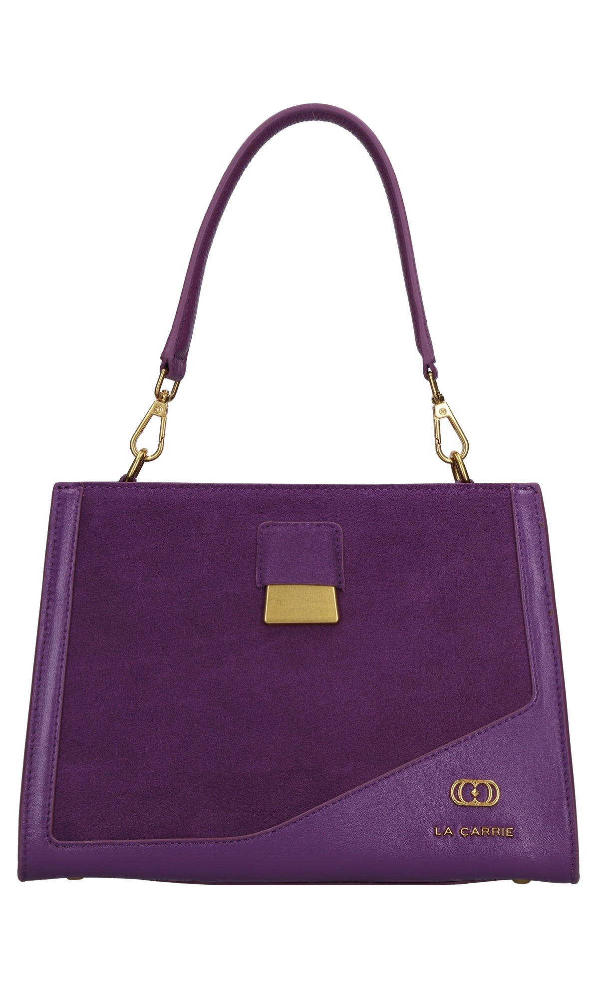 Borsa irregular med. in pelle e camoscio 