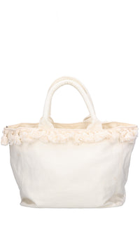 Shopping bag in canvas con nappine. 