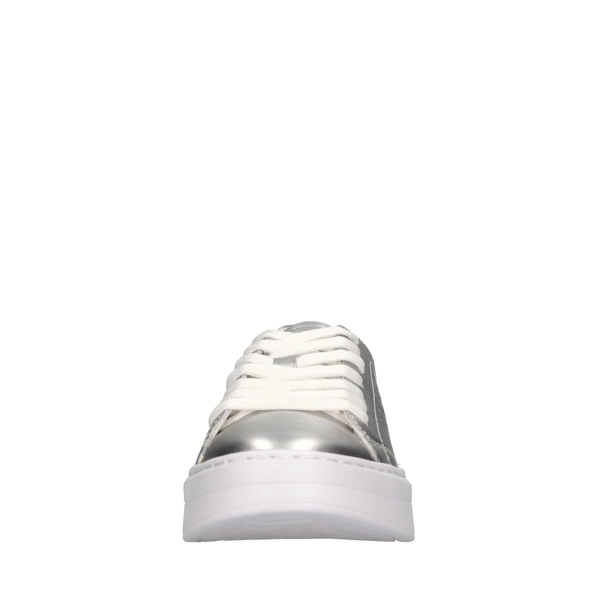 Sneakers in pelle e tessuto 
