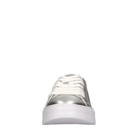 Sneakers in pelle e tessuto 