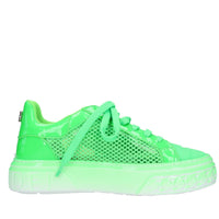 Sneakers in pelle e tessuto 