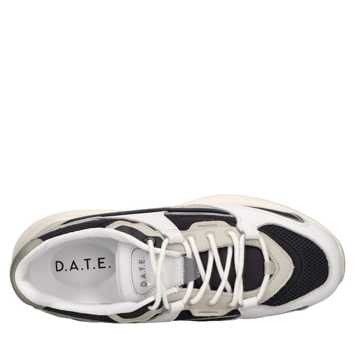 Sneakers in pelle e tessuto 