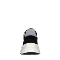 Sneakers in pelle e tessuto 