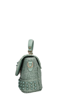 Borsa MALIBU in ecopelle e rafia 