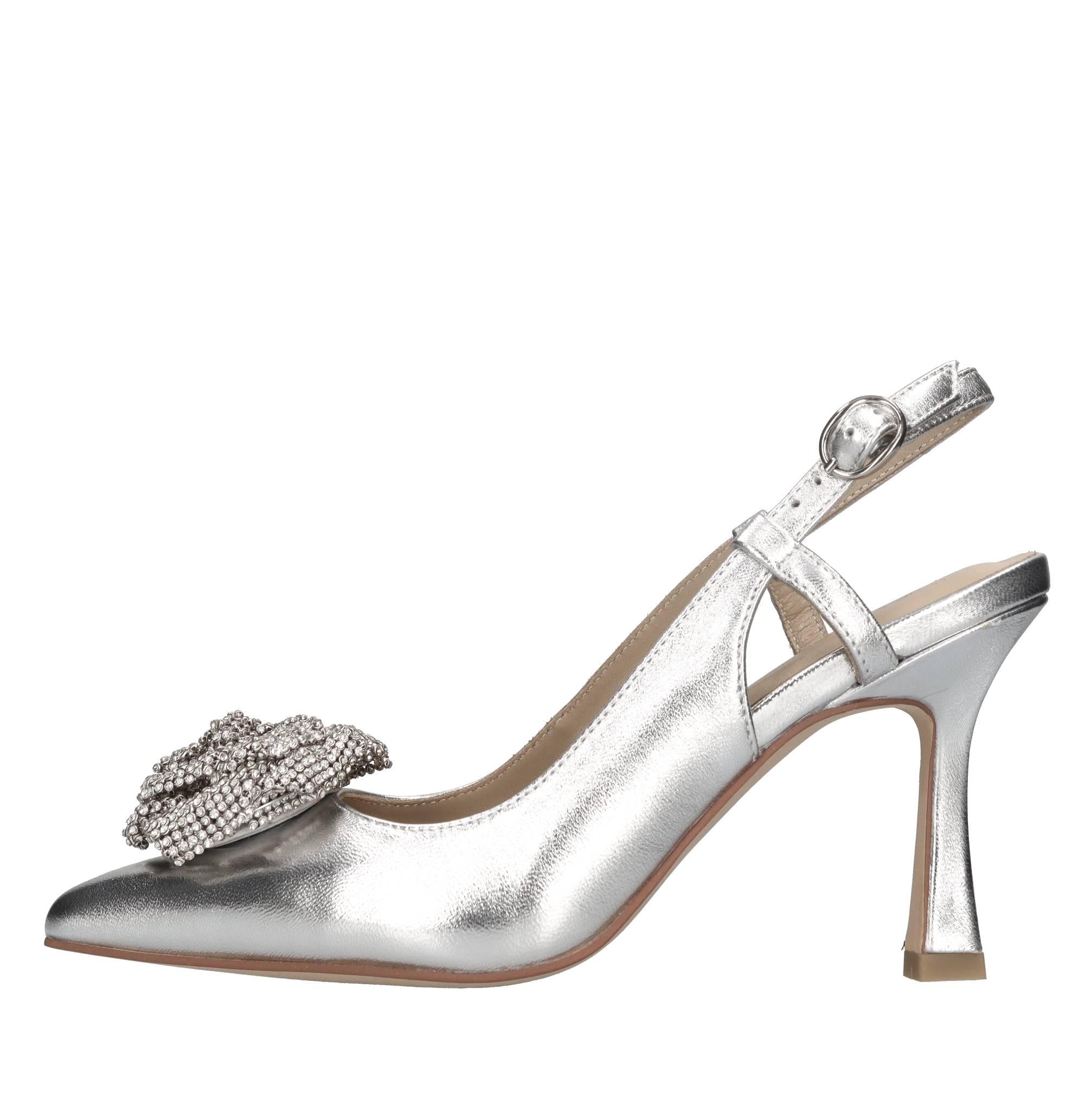 Décolleté slingback in pelle 
