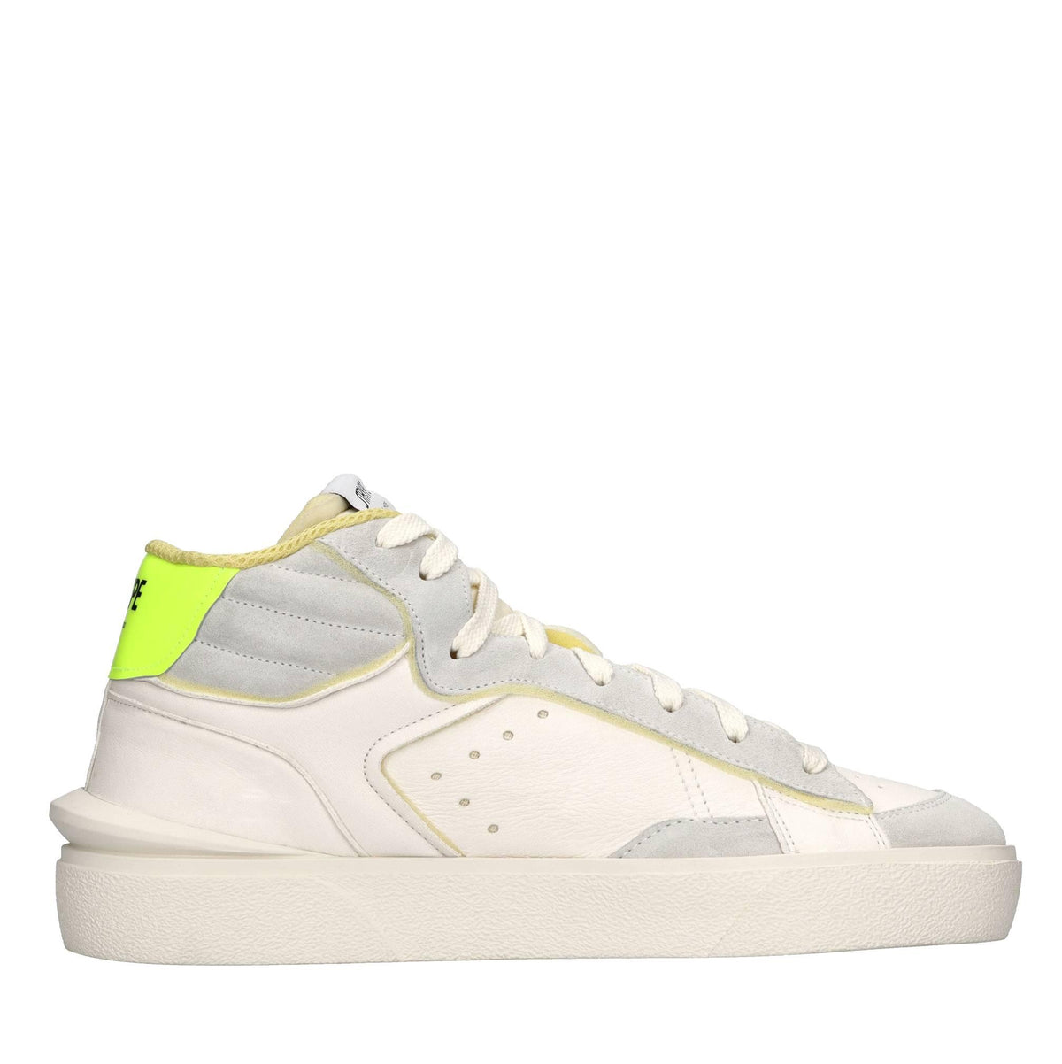 Sneakers in pelle e tessuto 
