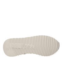 Sneakers alte in pelle e tessuto 