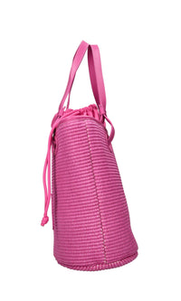 Borsa in rafia ed ecopelle 