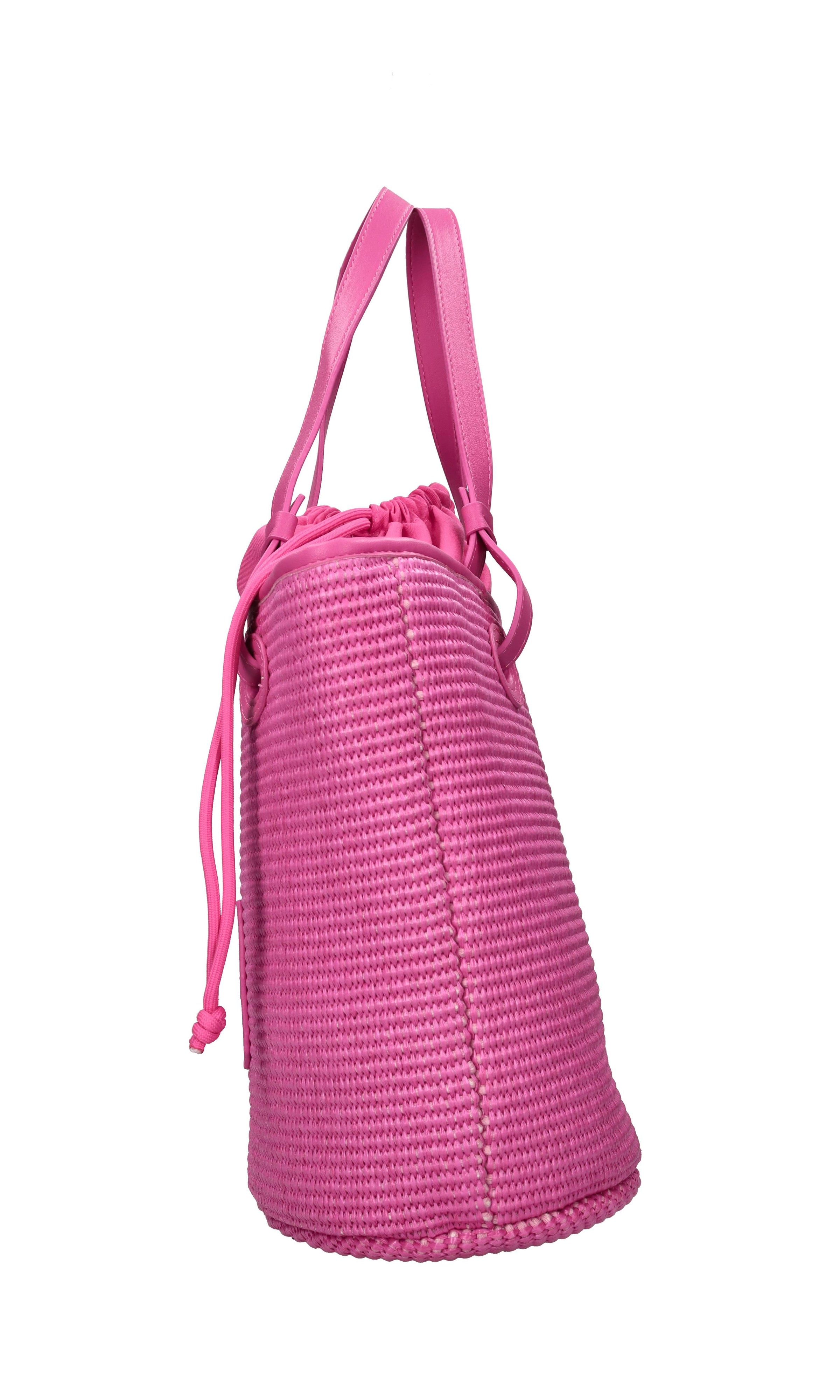 Borsa in rafia ed ecopelle 
