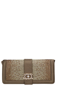 Borsa Night Edition in raso e strass 