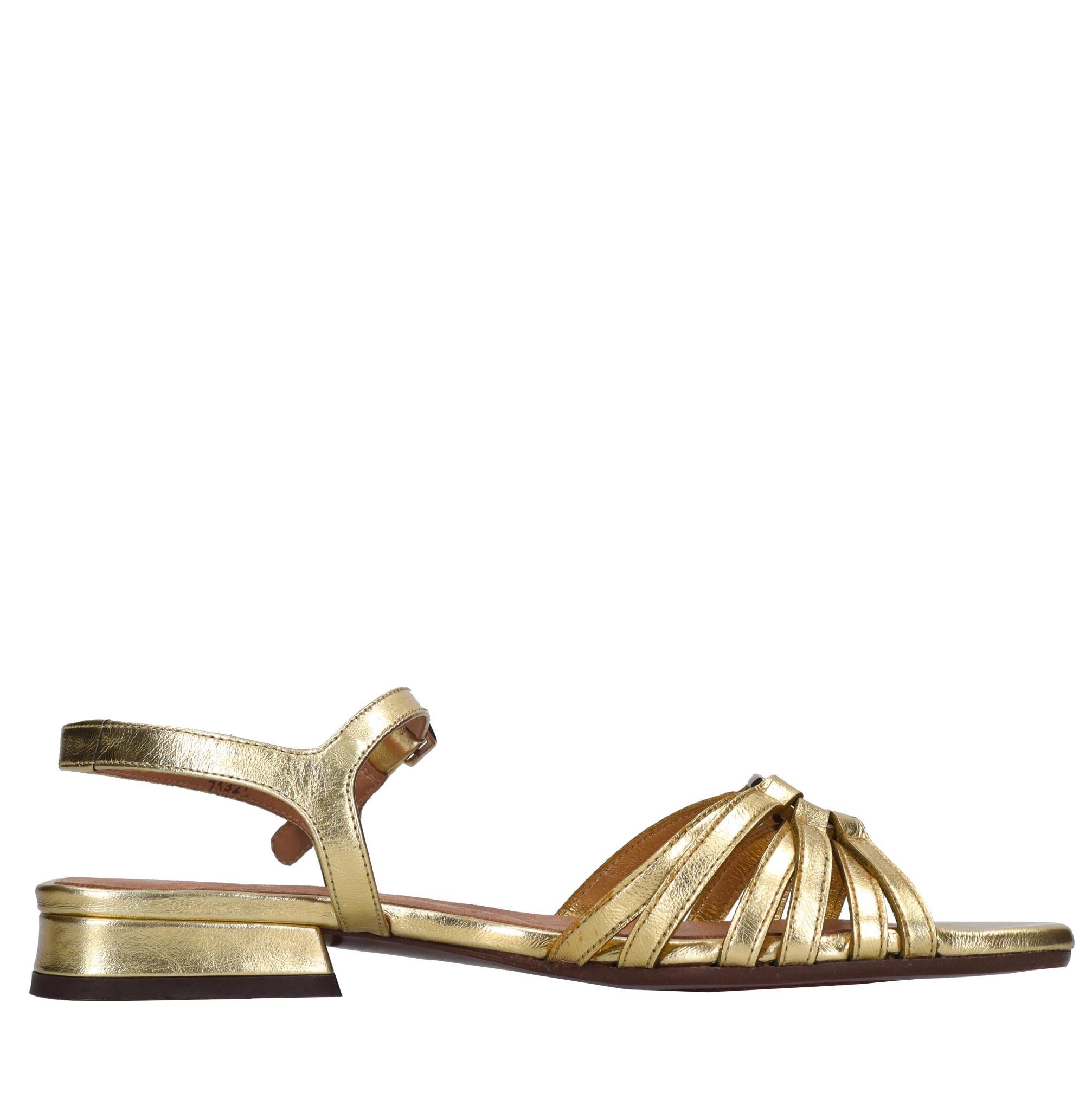 Sandali flat in pelle 