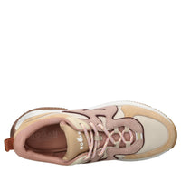 Sneakers in camoscio e tessuto 