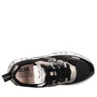 Sneakers in pelle, vernice e glitter 