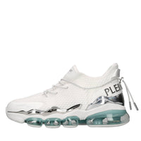 Sneakers in ecopelle e tessuto 
