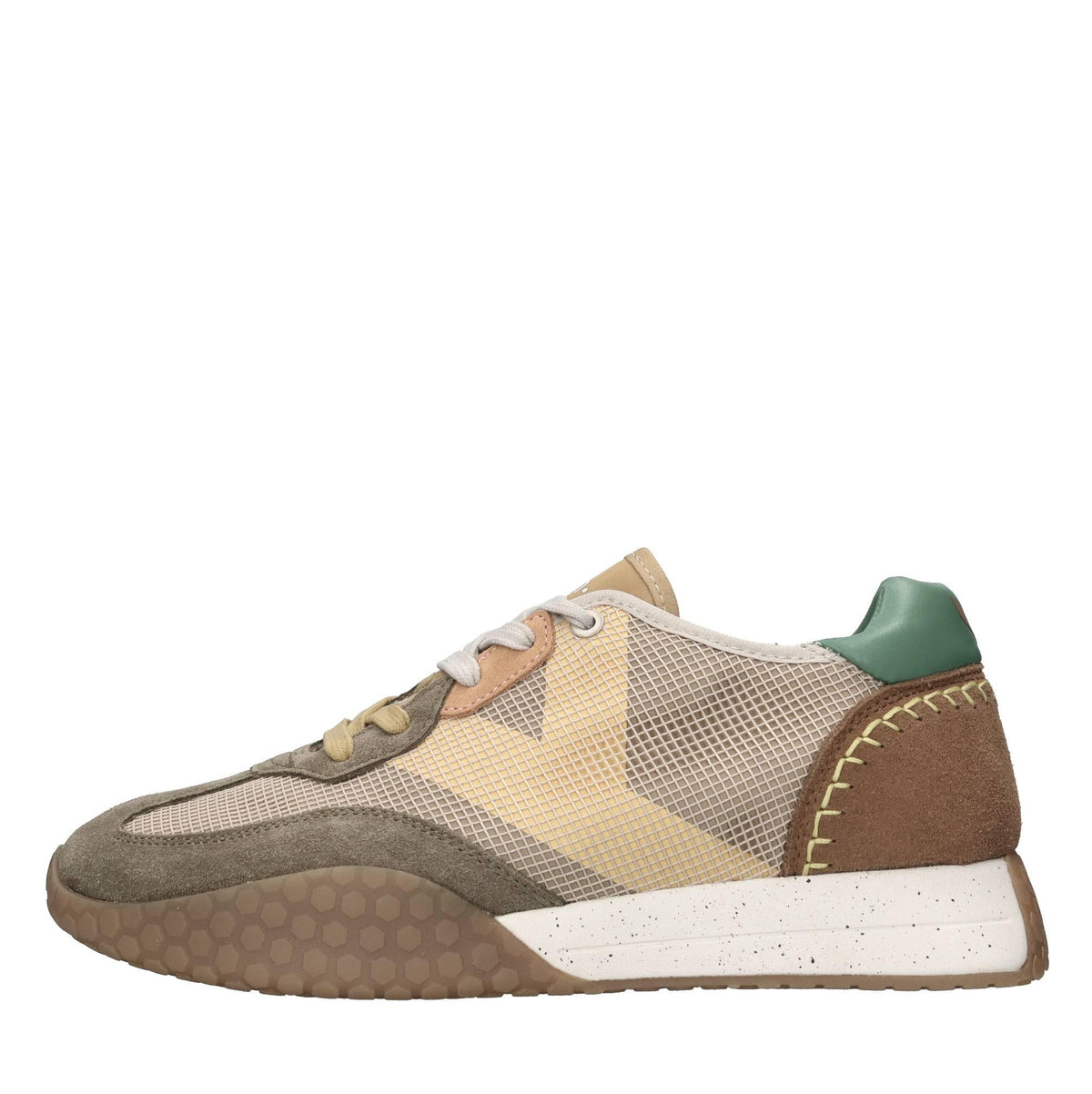 Sneakers in camoscio ecopelle e tessuto 