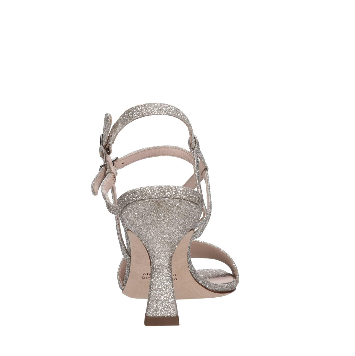 Sandali in pelle e glitter 