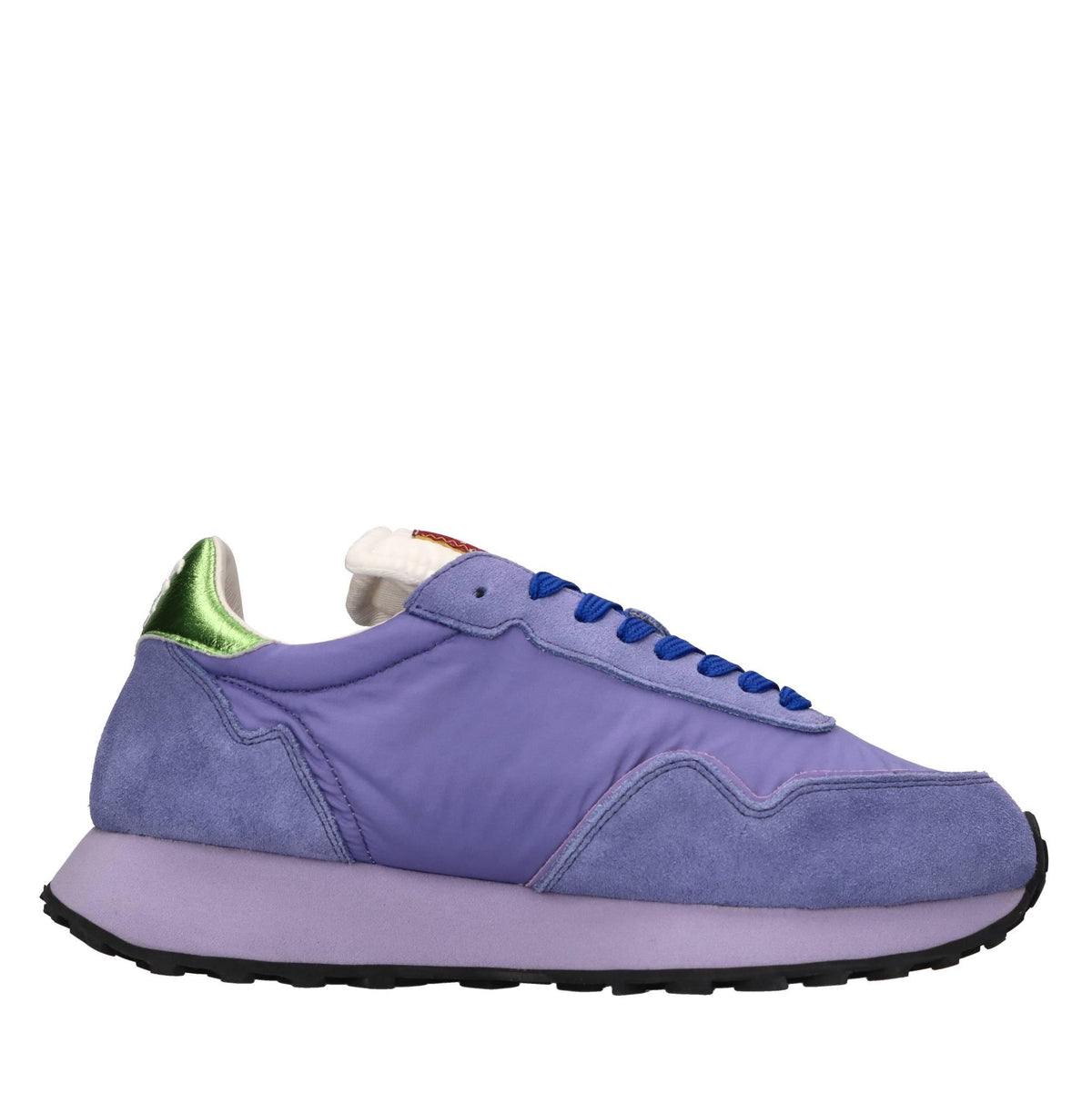 Sneakers in tessuto e camoscio 