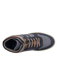Sneakers in pelle e camoscio 