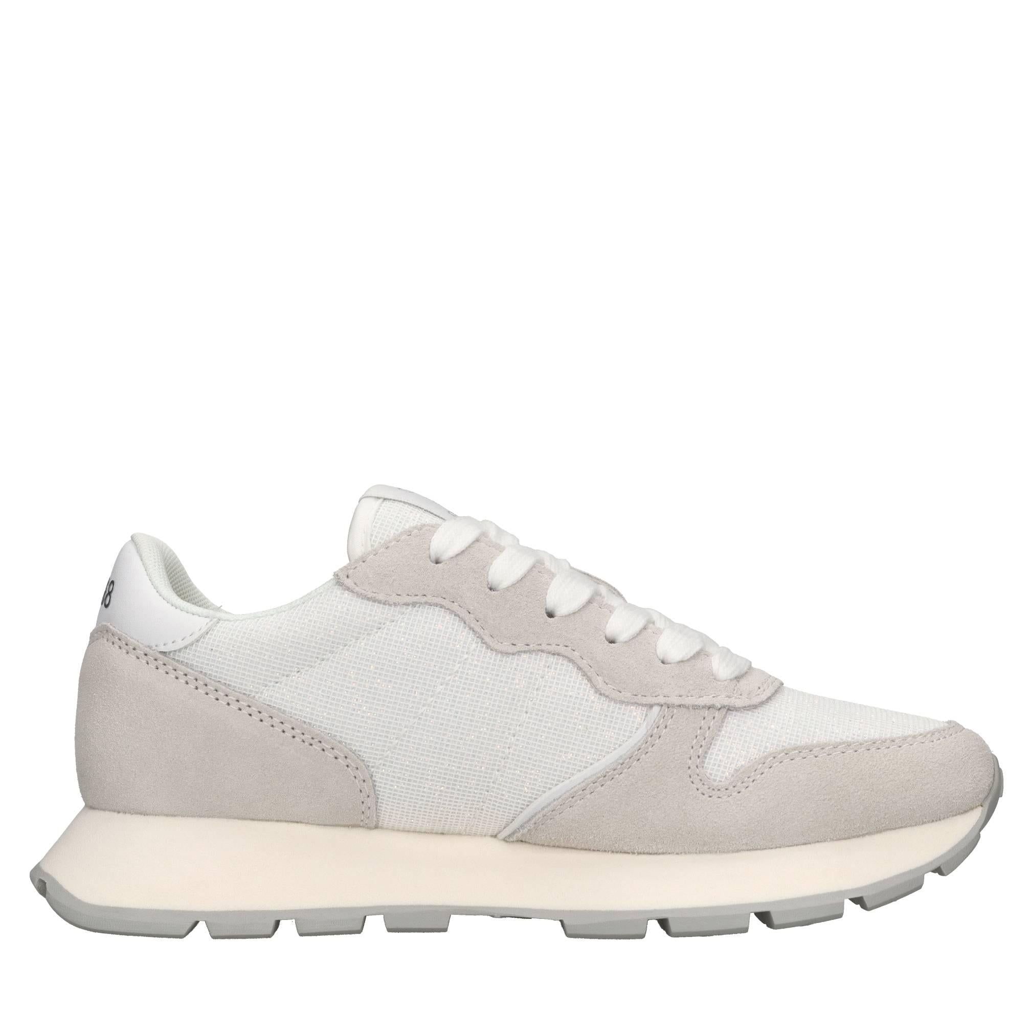Sneakers modello Z35203 SUN68 in pelle scamosciata e tessuto traspirante glitterato 
