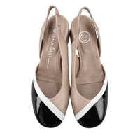 Décollete slingback in pelle 