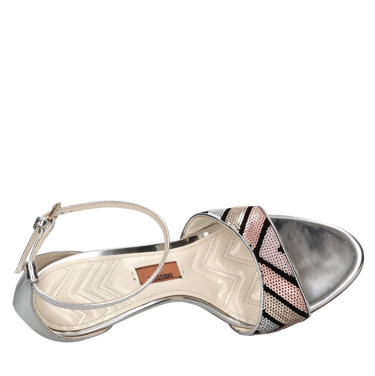Sandali modello BELLE in pelle e paillettes 