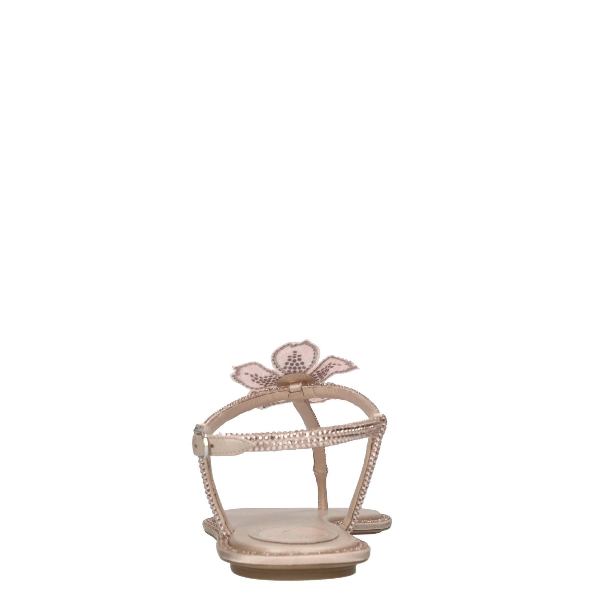 Sandali Floriane in camoscio,raso e strass 