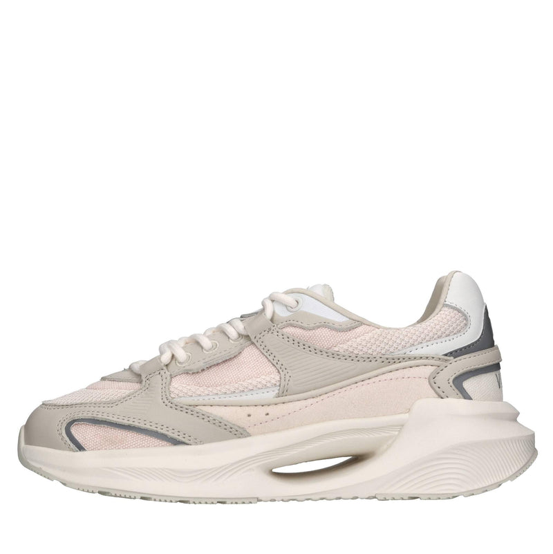 Sneakers in pelle e tessuto 