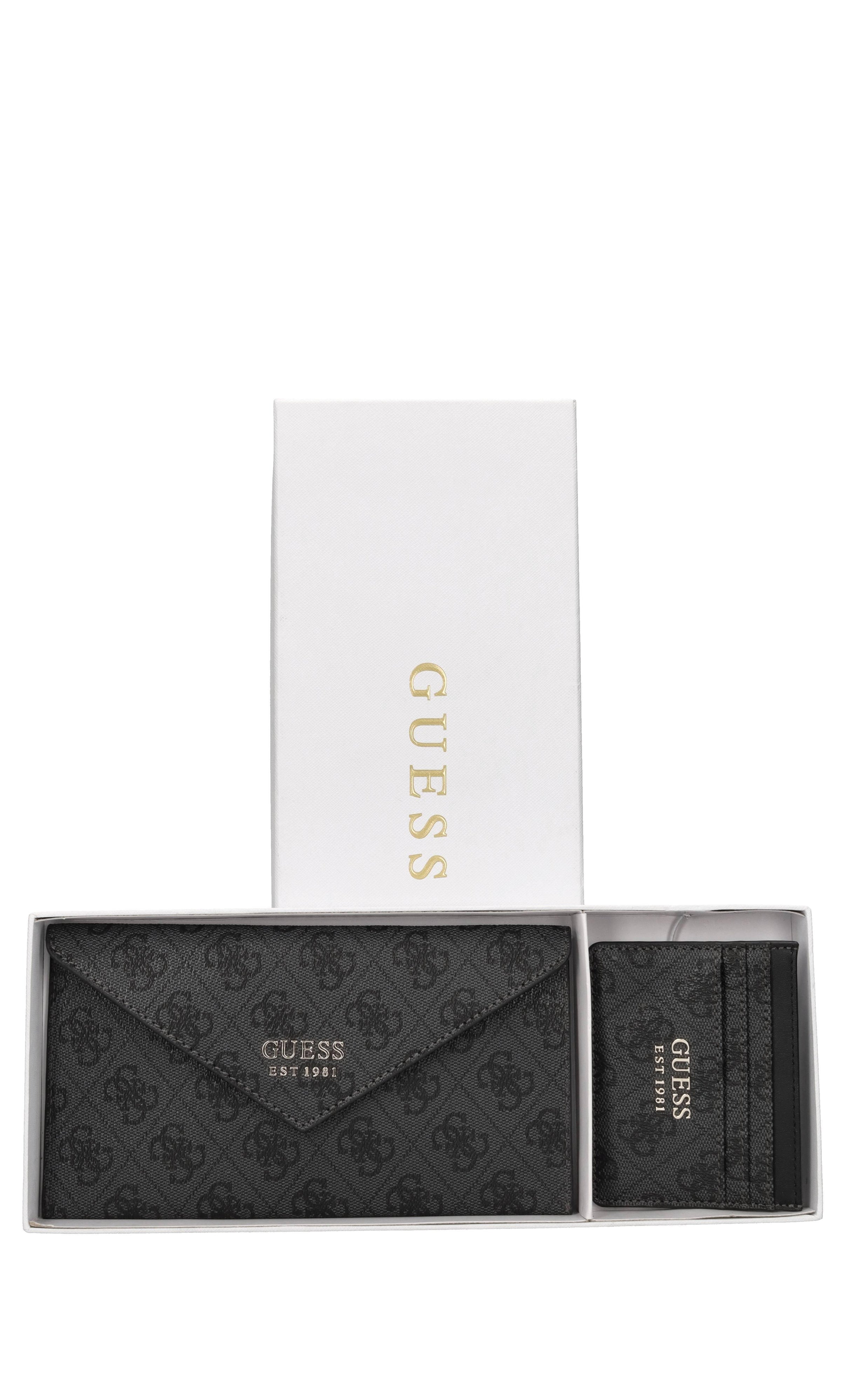 Gift box con portafoglio e portacarte in ecopelle 