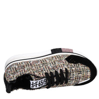 Sneakers in camoscio e tessuto 